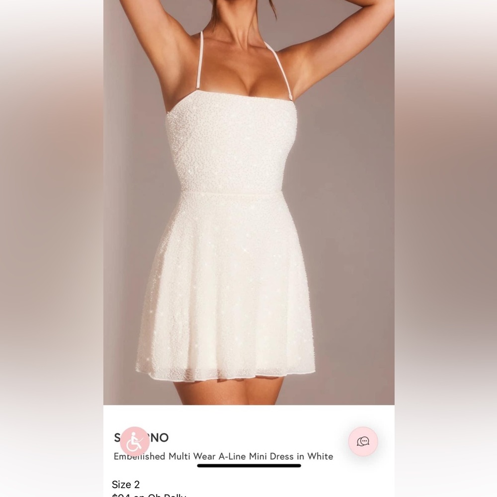 Oh Polly Salerno embellished mini dress